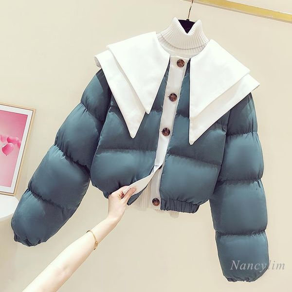 women's down & parkas fashion short parka woman winter wear doll collar keep warm cotton coat loose students street outwears 2021, Black
women's down & parkas fashion short parka woman winter wear doll collar keep warm cotton coat loose students street outwears 2021, Black