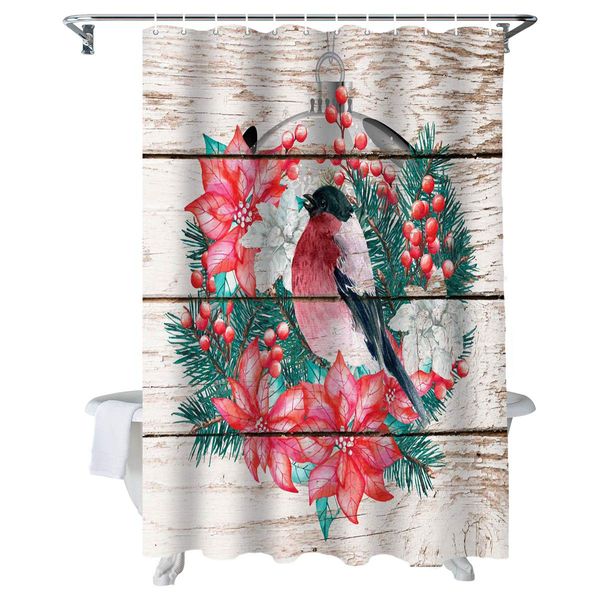 light ball with christmas robin bird and pine bath shower curtains for bathroom decor old wood grain polyester fabric waterproof
light ball with christmas robin bird and pine bath shower curtains for bathroom decor old wood grain polyester fabric waterproof