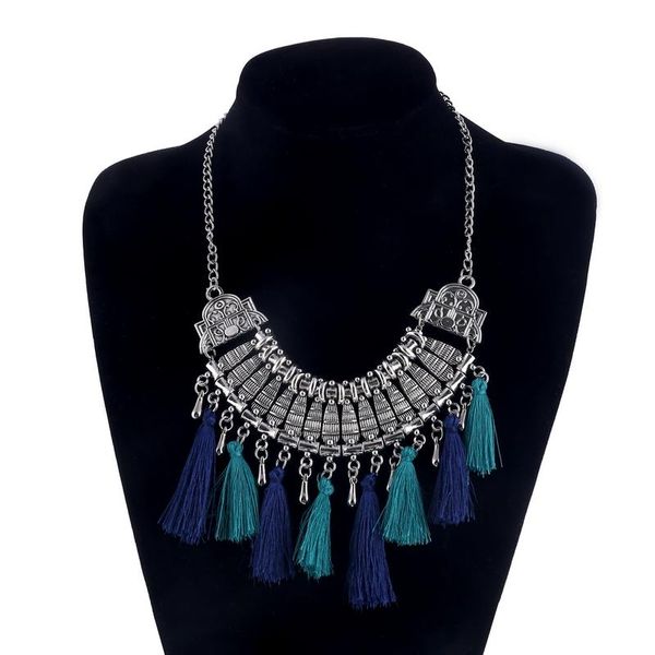 bohemian statement collar maxi necklace women ethnic fringe tassel jewelry boho vintage collier fashion pendant necklaces, Silver
bohemian statement collar maxi necklace women ethnic fringe tassel jewelry boho vintage collier fashion pendant necklaces, Silver