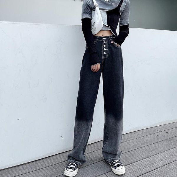 women's pants & capris spring and autumn vintage casual gradient contrast color tie-dye high-waist straight-leg thin loose wide-leg den, Black;white
women's pants & capris spring and autumn vintage casual gradient contrast color tie-dye high-waist straight-leg thin loose wide-leg den, Black;white