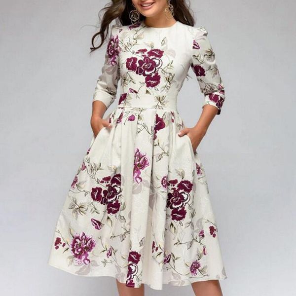 casual dresses summer for women 2021 elegent a-line dress vintage floral printing fall party vestidos jurken zomer dames, Black;gray
casual dresses summer for women 2021 elegent a-line dress vintage floral printing fall party vestidos jurken zomer dames, Black;gray