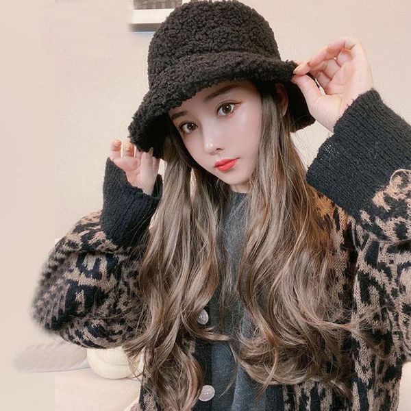 wide brim hats lamb wool fisherman hat wig fashion corn water corrugated long curly hair female girl decoration brown black, Blue;gray
wide brim hats lamb wool fisherman hat wig fashion corn water corrugated long curly hair female girl decoration brown black, Blue;gray