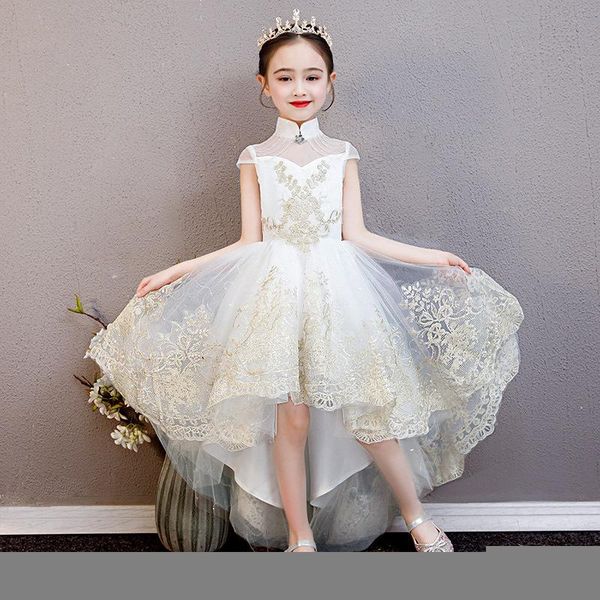 children's catwalk evening dress princess girl host flower piano costume white western style ethnic clothing, Red
children's catwalk evening dress princess girl host flower piano costume white western style ethnic clothing, Red