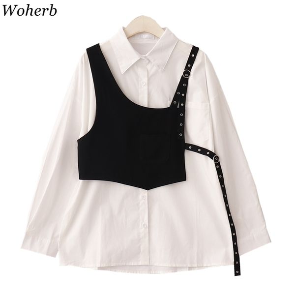 two piece set women loose white shirts chic irregular vest femme roupas korean fashion suit 2 4l092 210519
two piece set women loose white shirts chic irregular vest femme roupas korean fashion suit 2 4l092 210519