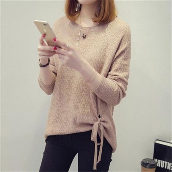 women's sweaters spring and autumn womens pullover sweater loose large round neck bottom solid lady korean fashion basic, White;black
women's sweaters spring and autumn womens pullover sweater loose large round neck bottom solid lady korean fashion basic, White;black