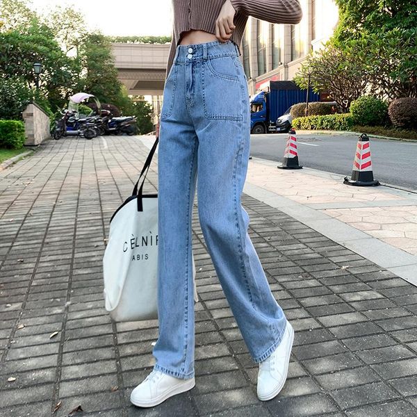 women's jeans mom woman high waist summer pants wide leg denim fashion push up plus size loose, Blue
women's jeans mom woman high waist summer pants wide leg denim fashion push up plus size loose, Blue