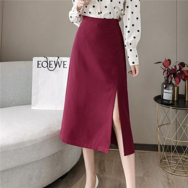 skirts elegant high waist a-line side slit midi skirt women spring summer fashion wine red package hip office lady long, Black
skirts elegant high waist a-line side slit midi skirt women spring summer fashion wine red package hip office lady long, Black