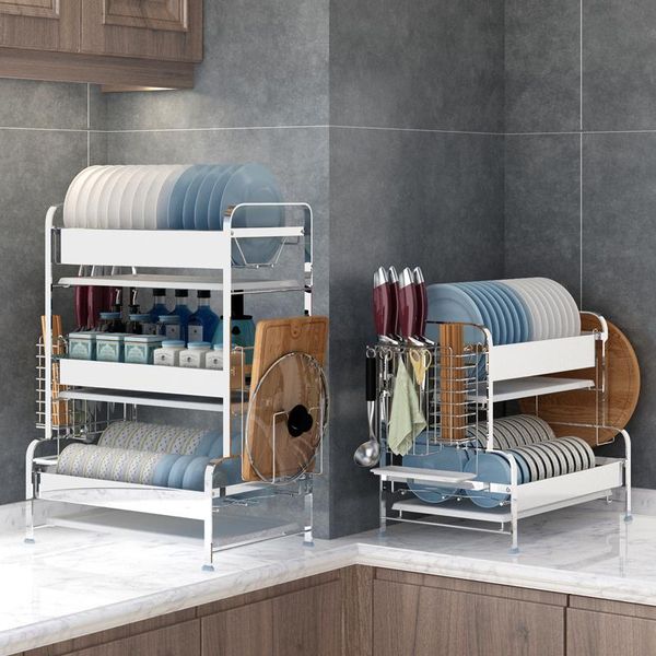 stainless steel multi-functional dish rack draining kitchen storage bowl tableware box bottles & jars
stainless steel multi-functional dish rack draining kitchen storage bowl tableware box bottles & jars