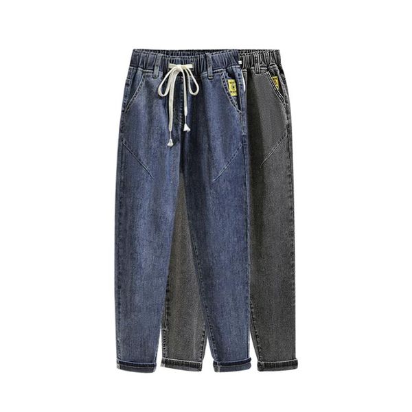 women's jeans plus size elastic waist high thin straight blue loose harem pants autumn female black trousers 5xl
women's jeans plus size elastic waist high thin straight blue loose harem pants autumn female black trousers 5xl