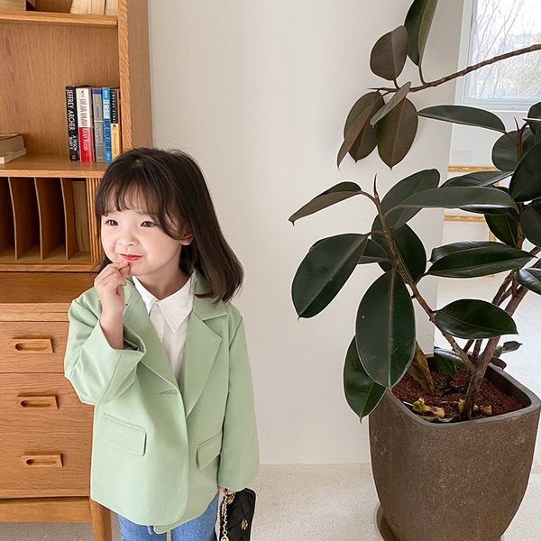 korean style girls fashion solid color suit jackets loose casual all-match coats children outwears 210508, Blue;gray
korean style girls fashion solid color suit jackets loose casual all-match coats children outwears 210508, Blue;gray