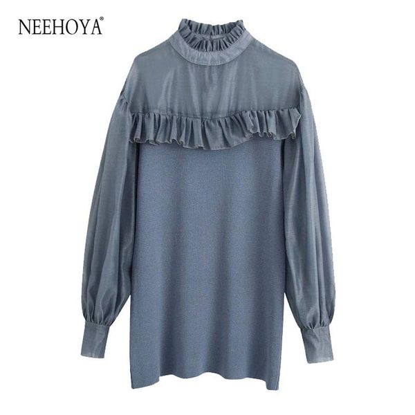casual dresses neehoya women 2021 fashion with organza ruffled knitted mini dress vintage high neck long sleeve female mujer, Black;gray
casual dresses neehoya women 2021 fashion with organza ruffled knitted mini dress vintage high neck long sleeve female mujer, Black;gray