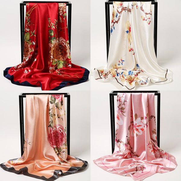 scarves four seasons fashion women's square silk scarf hijab shawl wraps outdoor printed multiple collocations, Blue;gray
scarves four seasons fashion women's square silk scarf hijab shawl wraps outdoor printed multiple collocations, Blue;gray