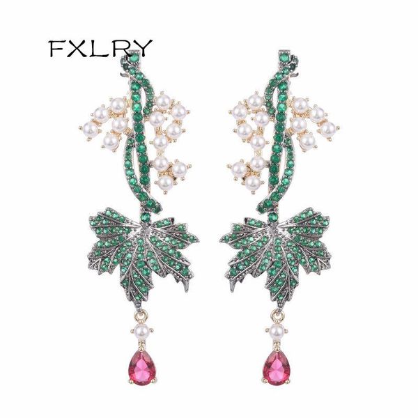 dangle & chandelier fxlry inlaid zircon vintage green leaf long tassel earring for women party jewelry, Silver
dangle & chandelier fxlry inlaid zircon vintage green leaf long tassel earring for women party jewelry, Silver