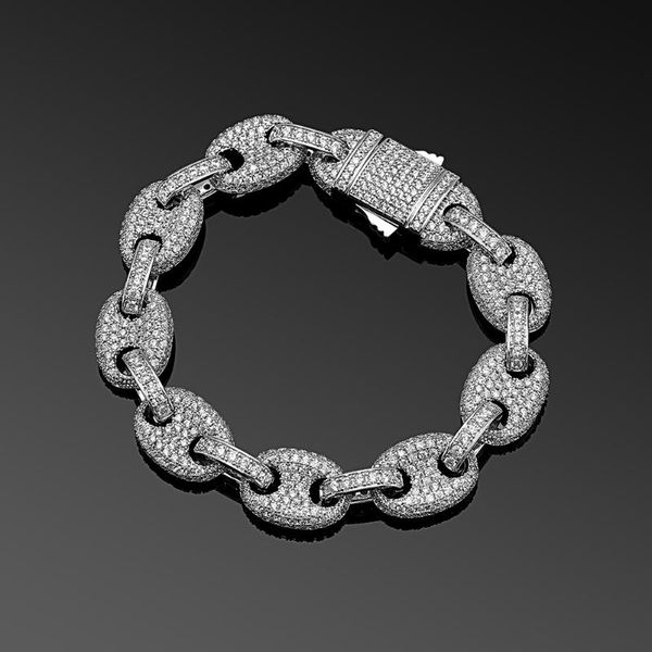 link, chain 12mm bracelet solid pig nose shape punk link hip hop jewelry for mens gift wholesale luxury designer, Black
link, chain 12mm bracelet solid pig nose shape punk link hip hop jewelry for mens gift wholesale luxury designer, Black