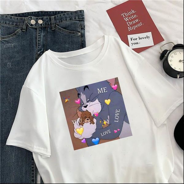 harajuku women cute fashion tshirt loose cartoon cat mouse print short sleeve o neck womens large size t shirt, White
harajuku women cute fashion tshirt loose cartoon cat mouse print short sleeve o neck womens large size t shirt, White