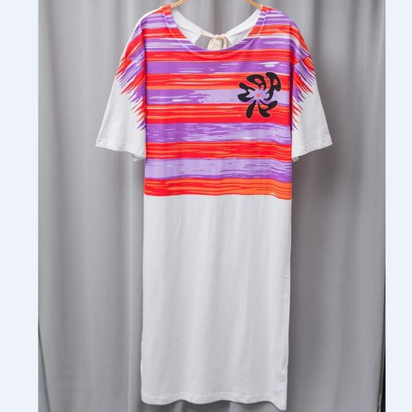 women 26 t-shirt short sleeve dress stripe letter print back frenulum design cotton casual sweden nordic style, Black;gray
women 26 t-shirt short sleeve dress stripe letter print back frenulum design cotton casual sweden nordic style, Black;gray