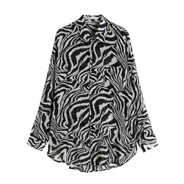 vintage zebra pattern loose sunscreen shirt casual long-sleeved printed b3015 210514, White
vintage zebra pattern loose sunscreen shirt casual long-sleeved printed b3015 210514, White