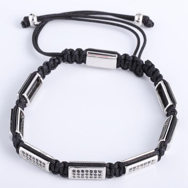 charm bracelets singreal brand braiding cz stone square black rope men jewelry male hand macrame charms, Golden;silver
charm bracelets singreal brand braiding cz stone square black rope men jewelry male hand macrame charms, Golden;silver
