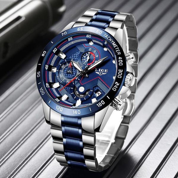 wristwatches 2021 lige chronograph mens watches full steel waterproof date quartz watch men business classic male clock relogio masculino, Slivery;brown
wristwatches 2021 lige chronograph mens watches full steel waterproof date quartz watch men business classic male clock relogio masculino, Slivery;brown