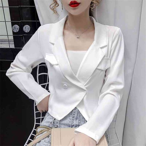 spring autumn women's jacket korean style pure color short coat slim thin long sleeve female jackets gx754 210507, White
spring autumn women's jacket korean style pure color short coat slim thin long sleeve female jackets gx754 210507, White