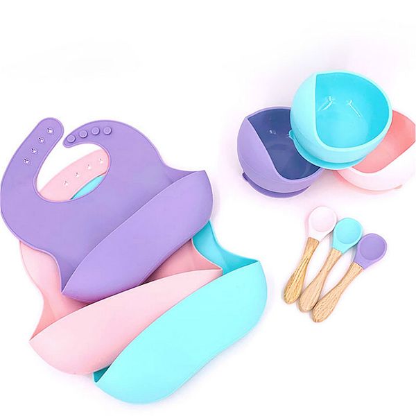 1set silicone baby feeding bowl tableware waterproof bibs non-slip crockery bpa silicone dishes for baby bowl baby plate
1set silicone baby feeding bowl tableware waterproof bibs non-slip crockery bpa silicone dishes for baby bowl baby plate