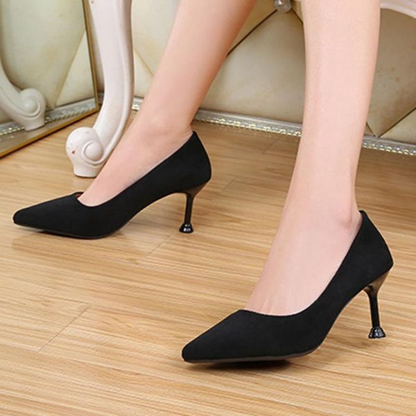 dress shoes black high heel women suede pointed toe fine pumps professional work
dress shoes black high heel women suede pointed toe fine pumps professional work