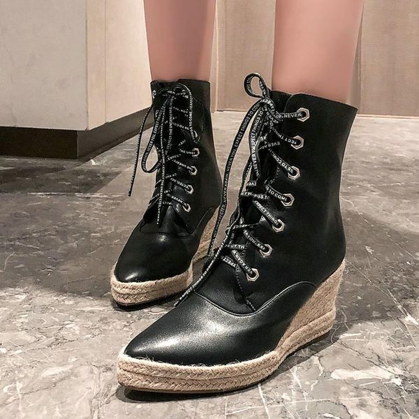 boots aiweiyi women ankle weave wedge high heels black green ladies short botas mujer dropship shoes woman
boots aiweiyi women ankle weave wedge high heels black green ladies short botas mujer dropship shoes woman