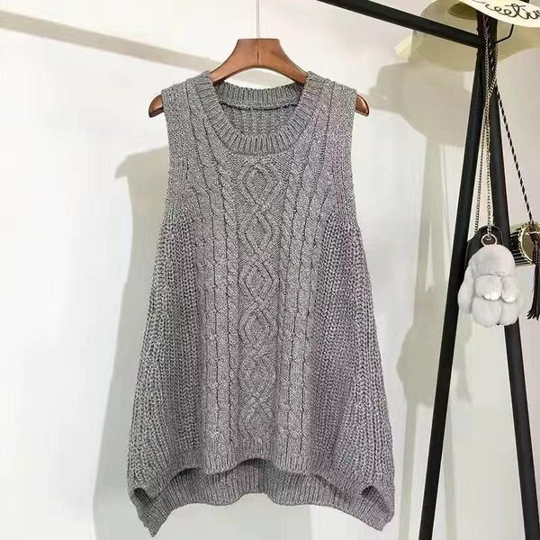 women's suits & blazers autumn and winter clothing thick wool vest female knitted loose large size round neck in the long section of wi, White;black
women's suits & blazers autumn and winter clothing thick wool vest female knitted loose large size round neck in the long section of wi, White;black
