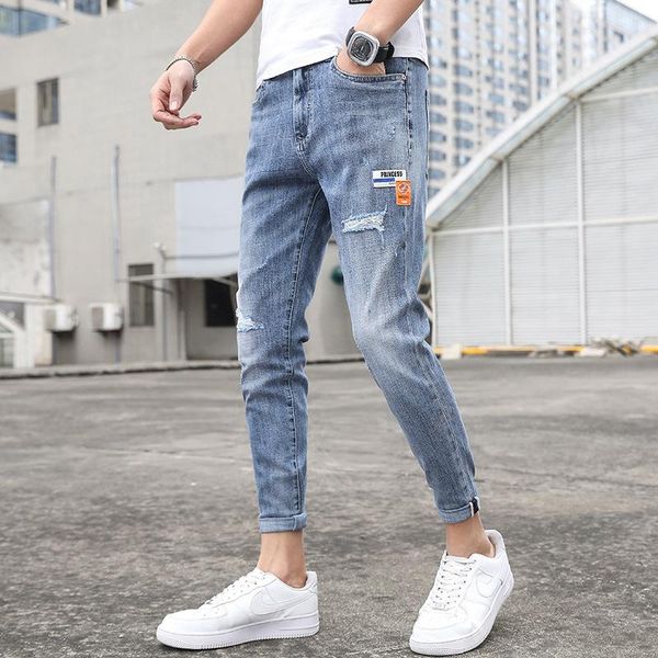 men's jeans summer thin denim male korean feet 2021 spring casual street elastic teenager pencil pants, Blue
men's jeans summer thin denim male korean feet 2021 spring casual street elastic teenager pencil pants, Blue
