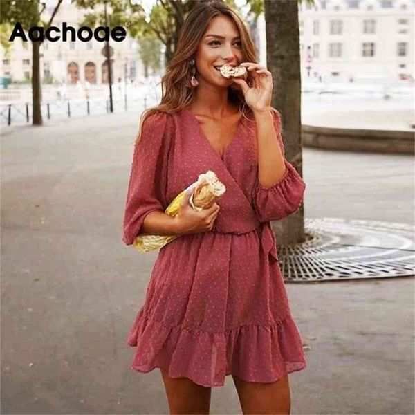 aachoae summer women ruffles lace chiffon dress boho mini beach dress three quarter sleeve ladies party dresses vestido 210319, Black;gray
aachoae summer women ruffles lace chiffon dress boho mini beach dress three quarter sleeve ladies party dresses vestido 210319, Black;gray