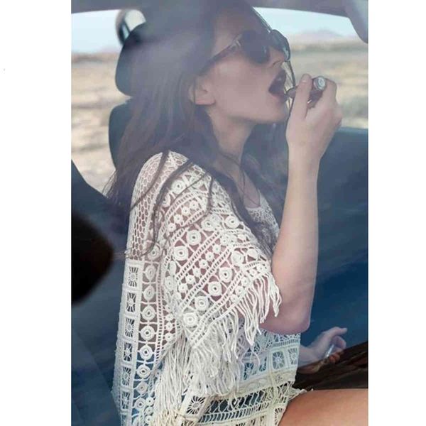knits boho chic crochet lace tassel batwing sleeve loose casual beach blouse hollow out floral embroidery women shirt cjxp, White
knits boho chic crochet lace tassel batwing sleeve loose casual beach blouse hollow out floral embroidery women shirt cjxp, White