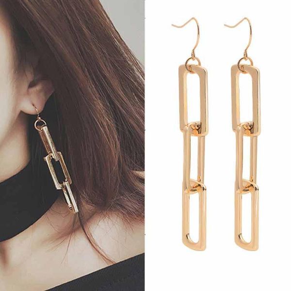 stud european and american fashion long rectangular chain earrings for women ear clips korean style simple geometric jewelry, Golden;silver
stud european and american fashion long rectangular chain earrings for women ear clips korean style simple geometric jewelry, Golden;silver
