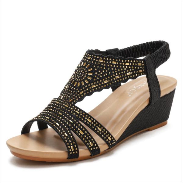 summer style simiya rhinestones light and simple ladies all-match shoes wedge sandals women's xm068 dress, Black
summer style simiya rhinestones light and simple ladies all-match shoes wedge sandals women's xm068 dress, Black