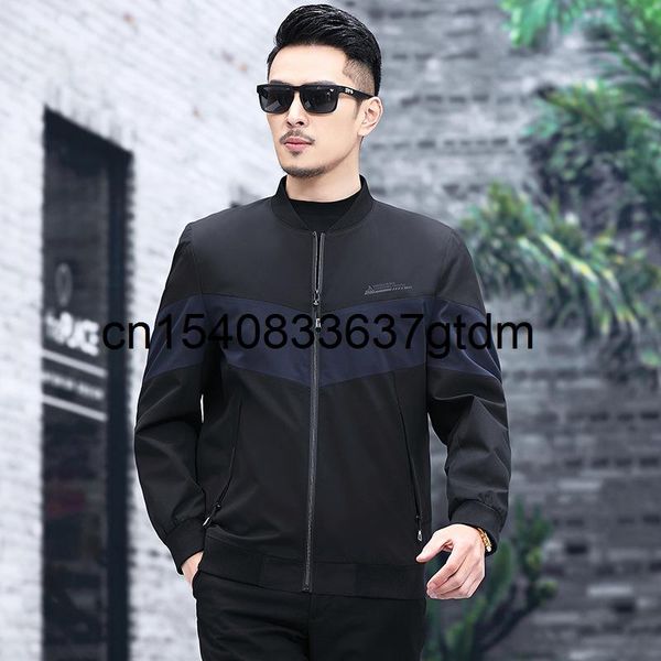 spring 2021 men's fattening plus size fashion casual baseball collar color matching coat jackets, Black;brown
spring 2021 men's fattening plus size fashion casual baseball collar color matching coat jackets, Black;brown