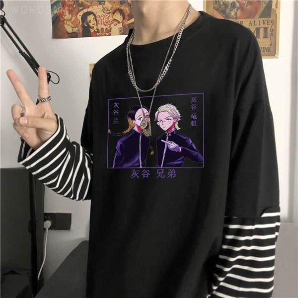 men's t-shirts fashion cartoon anime tokyo revengers haitani rindou ran graphic t shirts harajuku winter casual women shirt, White;black
men's t-shirts fashion cartoon anime tokyo revengers haitani rindou ran graphic t shirts harajuku winter casual women shirt, White;black