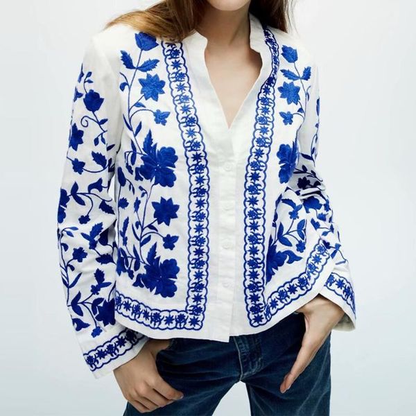 women's jackets fashion women chic embroidery spring jacket coat v neck long sleeve ladies loose bb1238, Black;brown
women's jackets fashion women chic embroidery spring jacket coat v neck long sleeve ladies loose bb1238, Black;brown