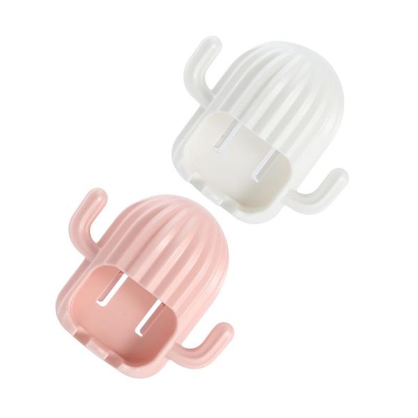 toothbrush holders 2 pcs adorable necklace punch-brackets (white)