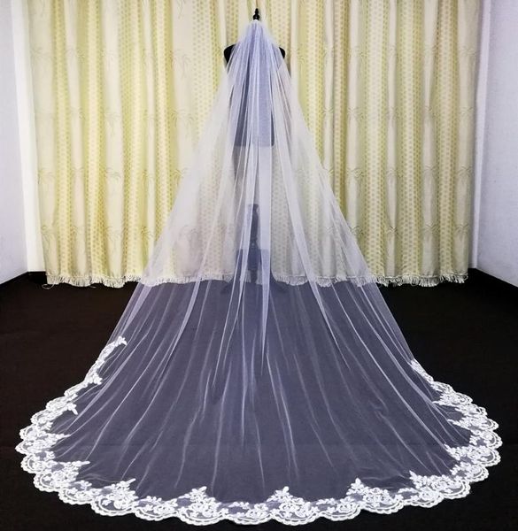 bridal veils long lace edge wedding cathedral veil with comb accessories bride mantilla white appliqued, Black
bridal veils long lace edge wedding cathedral veil with comb accessories bride mantilla white appliqued, Black