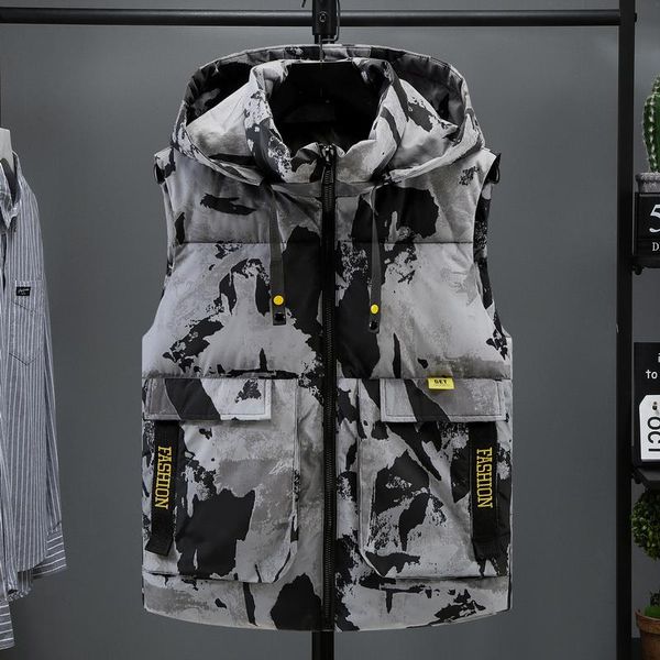 men's vests men 2021 autumn winter fashion slim sleeveless jackets male down cotton camouflage vest casual padded waistcoat o462, Black;white
men's vests men 2021 autumn winter fashion slim sleeveless jackets male down cotton camouflage vest casual padded waistcoat o462, Black;white