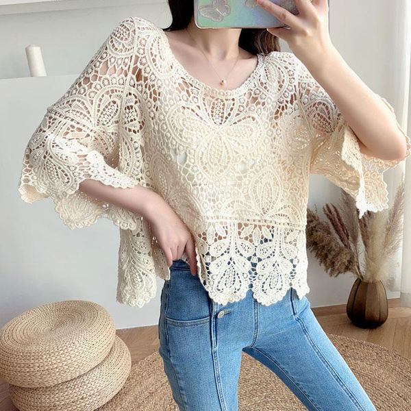 korean vintage floral print embroidery white lace shirt women knitted hollow out crochet blouse women's blouses & shirts
korean vintage floral print embroidery white lace shirt women knitted hollow out crochet blouse women's blouses & shirts