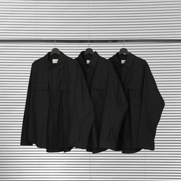 god feel main fog of line shirt 6th season 6 long sleeve solid color men's and women's loose lined coats, Black;brown
god feel main fog of line shirt 6th season 6 long sleeve solid color men's and women's loose lined coats, Black;brown