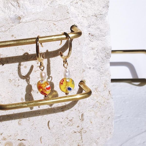 hoop & huggie freshwater pearl glass crystal bead colorful earrings ins fashion summer style temperament for female, Golden;silver
hoop & huggie freshwater pearl glass crystal bead colorful earrings ins fashion summer style temperament for female, Golden;silver