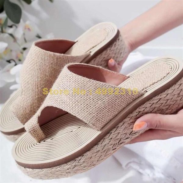 slippers large size 43 women slides wedges platform summer outside, Black