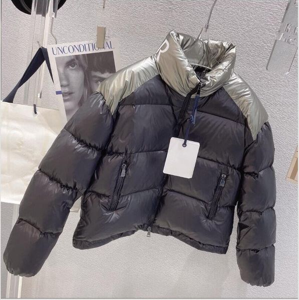 women stand collar down jacket warm double zipper outwear winter autumn color matching parkas size sml, Black
women stand collar down jacket warm double zipper outwear winter autumn color matching parkas size sml, Black