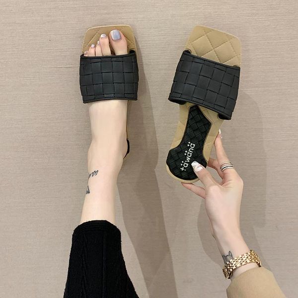 slippers the summer of 2021 simple casual versatile soft sole flat flop sandals for women to wear korean version slip-on shoes, Black
slippers the summer of 2021 simple casual versatile soft sole flat flop sandals for women to wear korean version slip-on shoes, Black