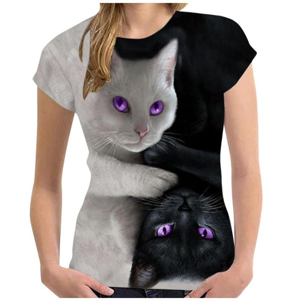 women's t-shirt graphic t shirts aesthetic clothes women fashion 3d cat print casual summer short sleeve o-neck kawaii, White
women's t-shirt graphic t shirts aesthetic clothes women fashion 3d cat print casual summer short sleeve o-neck kawaii, White