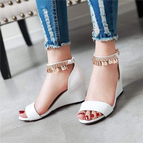 dress shoes ymechic summer 2021 tassel metal ankle strap ladies and sandals white wedding bride wedges for women sandal big size, Black
dress shoes ymechic summer 2021 tassel metal ankle strap ladies and sandals white wedding bride wedges for women sandal big size, Black