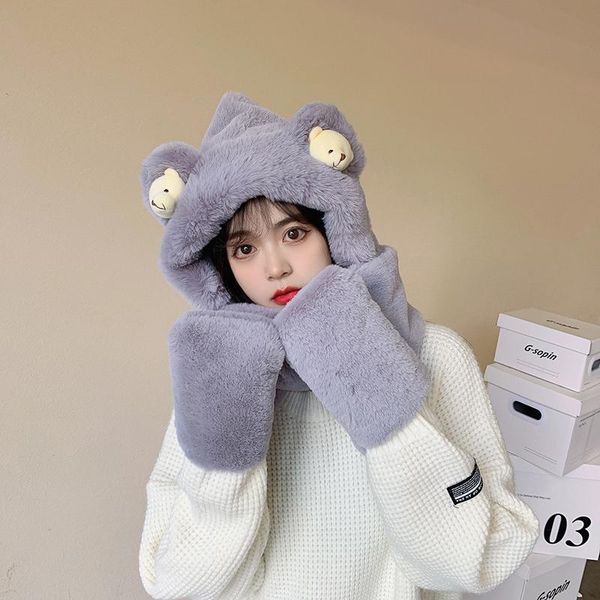 beanie/skull caps 2021 cute little bear cashmere bomber hats women fluffy hat warm winter cap scarf glovecombination set fashion, Blue;gray
beanie/skull caps 2021 cute little bear cashmere bomber hats women fluffy hat warm winter cap scarf glovecombination set fashion, Blue;gray