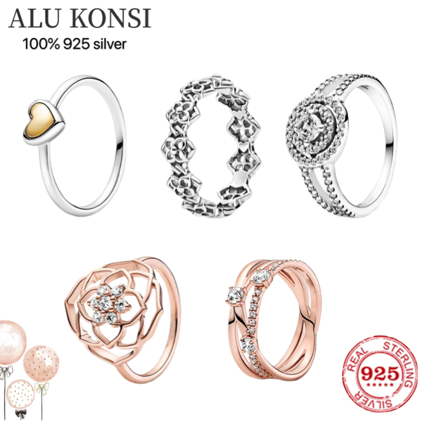 new mother's day 2021 series 925 sterling silver pan ring for women winding and crystal couple rings diy fashion wedding jewelry, Slivery;golden
new mother's day 2021 series 925 sterling silver pan ring for women winding and crystal couple rings diy fashion wedding jewelry, Slivery;golden