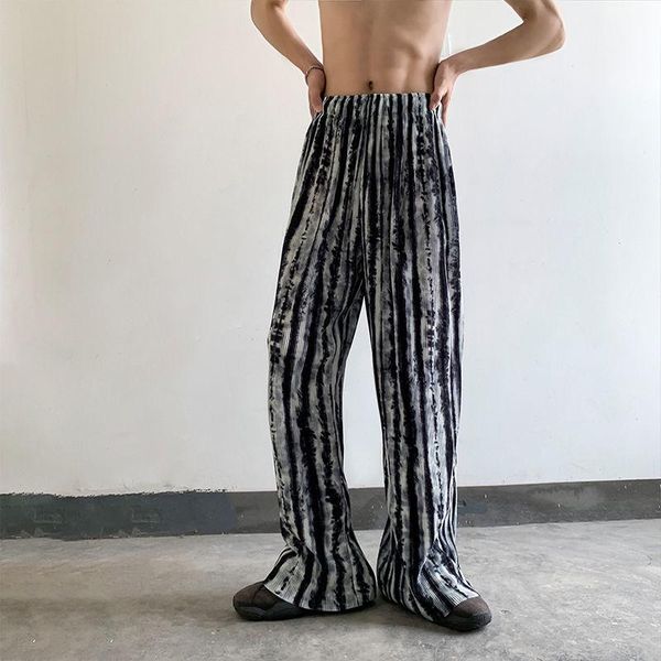 men's pants summer pleated men fashion tie-dye casual streetwear loose hip-hop wide-leg mens striped ice silk trousers, Black
men's pants summer pleated men fashion tie-dye casual streetwear loose hip-hop wide-leg mens striped ice silk trousers, Black